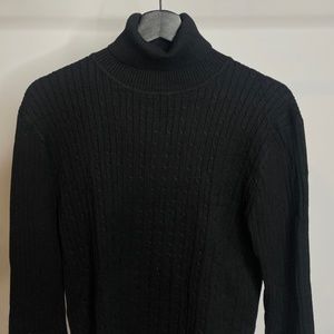 Men's Slim Fit Turtleneck Sweater Casual Twisted Knitted Pullover Sweater